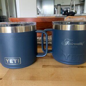 Pair of YETI  Rambler® 14 oz Stackable Mug WITH MAGSLIDER™ LID